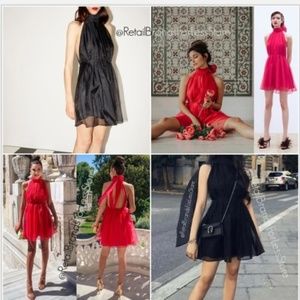 Zara | Dresses | Zara Pink Chiffon Tie 